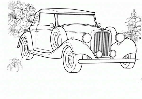 Rolls Royce coloring page image