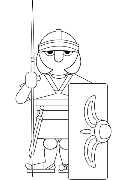 Roman Legionary coloring page image