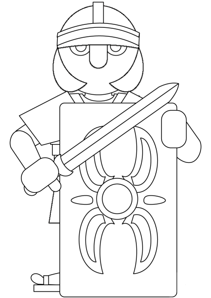 Roman Soldier coloring page image
