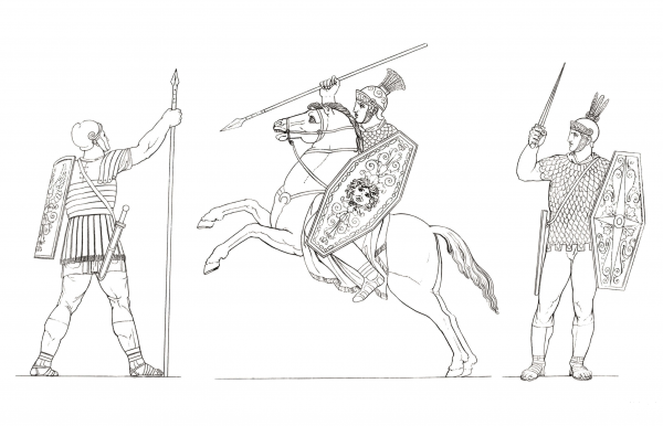 Roman Soldiers coloring page image