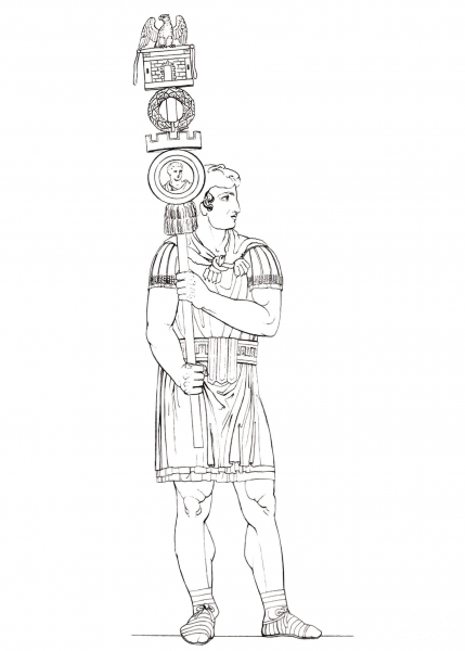 Roman Standard Bearer coloring page image