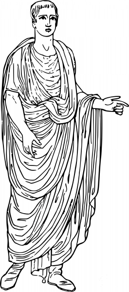 Roman Toga coloring page image