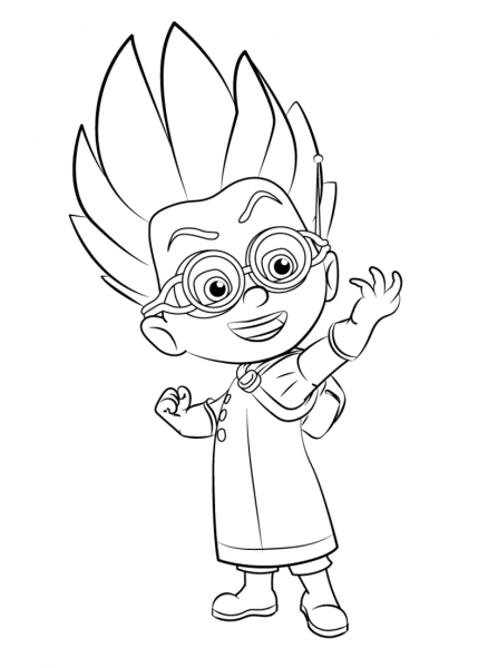 Romeo from PJ Masks coloring page image