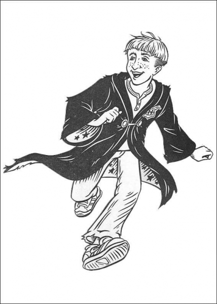 Ron coloring page image