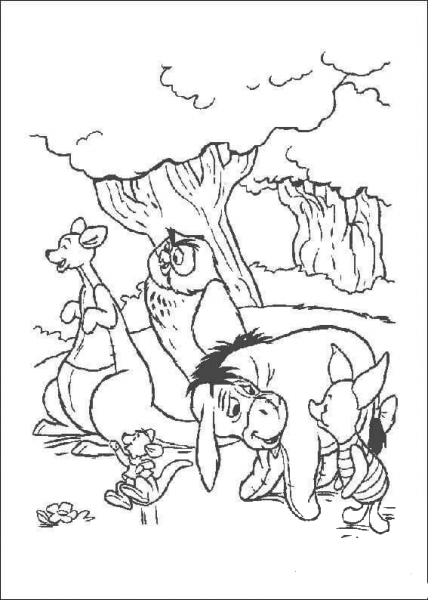 Roo And Friends Come Together  coloring page image