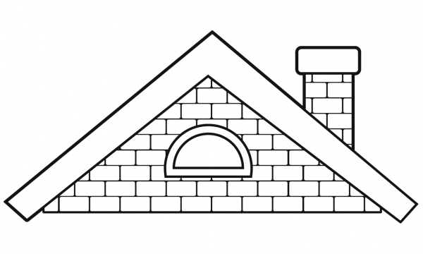 Rooftop coloring page image