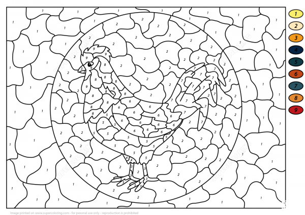 Rooster Color by Number image