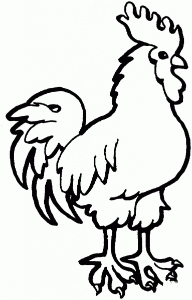 Rooster coloring page image