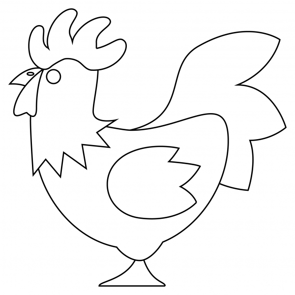 Rooster coloring page image