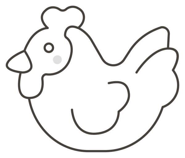 Rooster coloring page image
