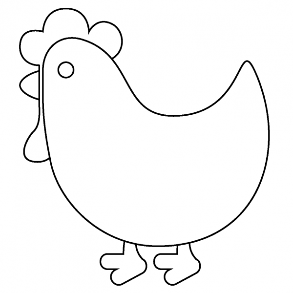 Rooster Emoji coloring page image