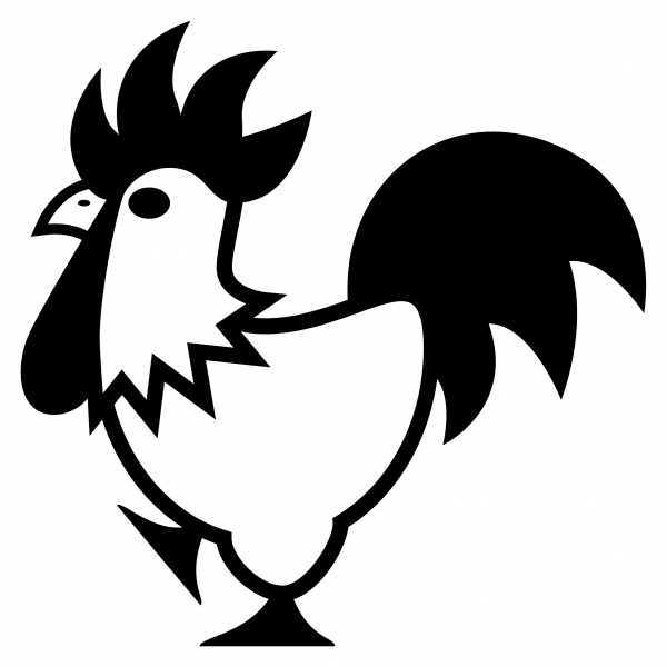 Rooster Emoji coloring page image