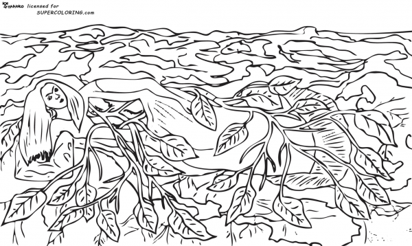 Roots By Frida Kahlo coloring page image