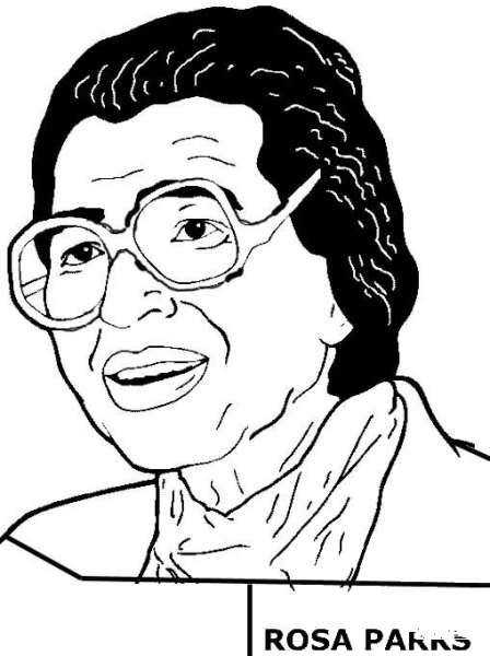Rosa Parks  coloring page image