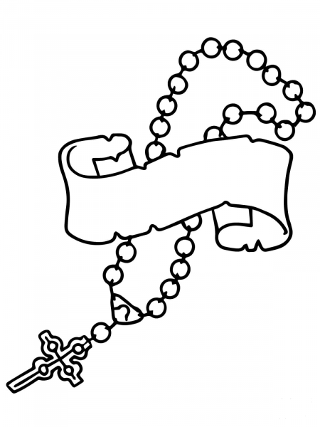 Rosary Beads coloring page image