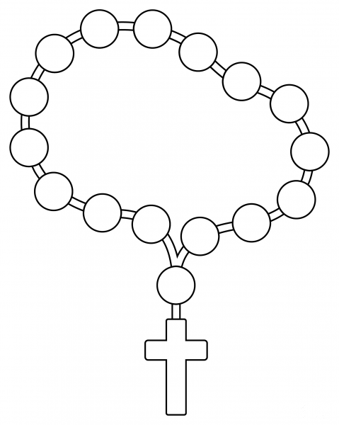 Rosary coloring page image