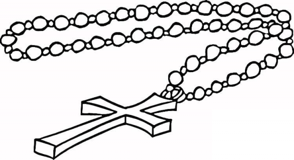 Rosary coloring page image