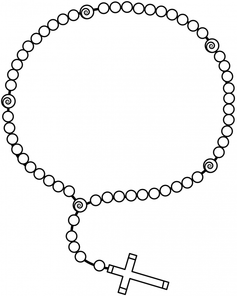 Rosary coloring page image