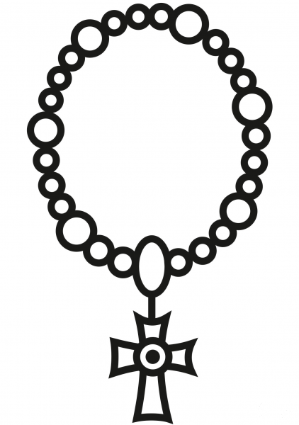 Rosary coloring page image