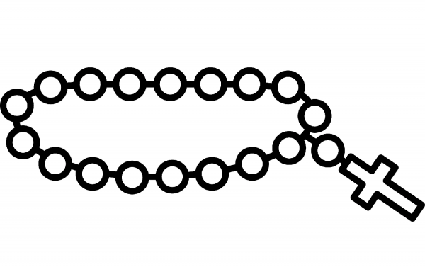Rosary coloring page image