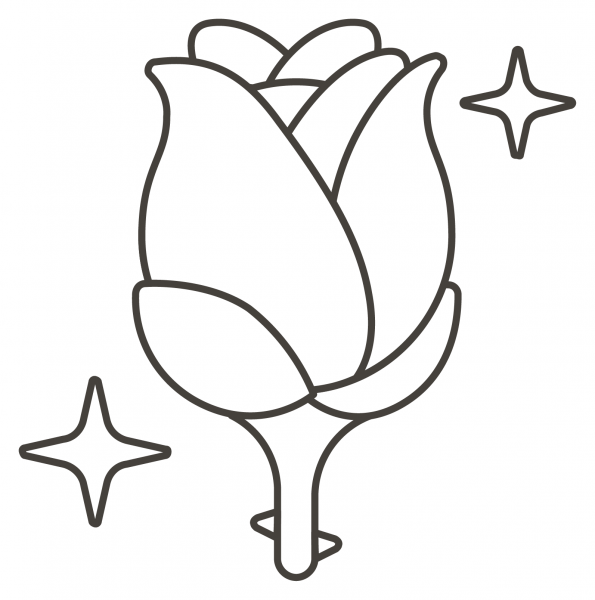 Rose coloring page image