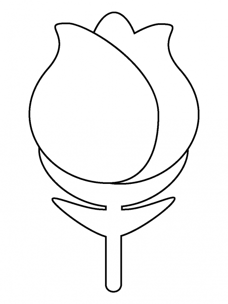 Rose Emoji coloring page image