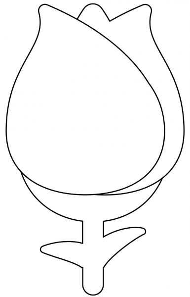 Rose Emoji coloring page image