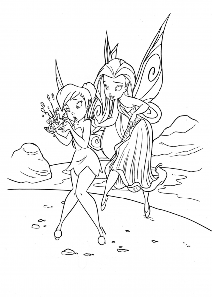 Rosetta Is Teaching Tinkerbell  coloring page image