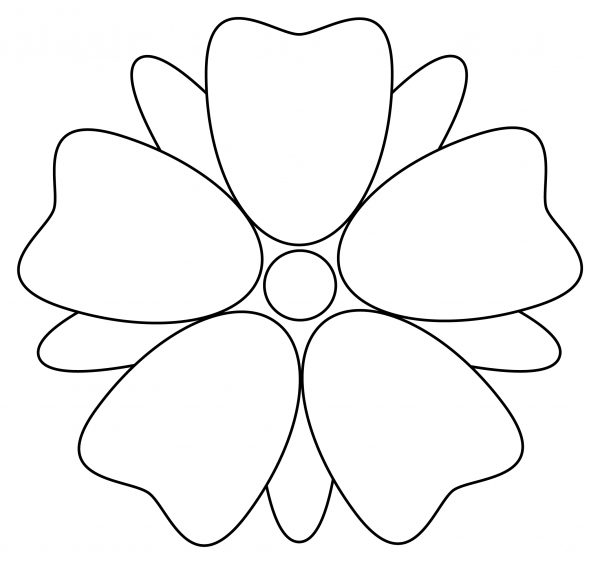 Rosette coloring page image