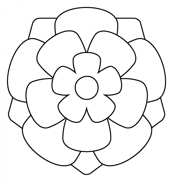 Rosette Emoji coloring page image