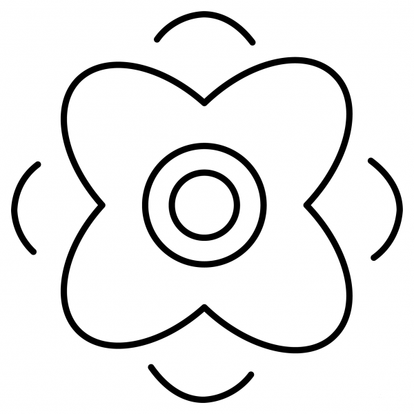 Rosette Emoji coloring page image