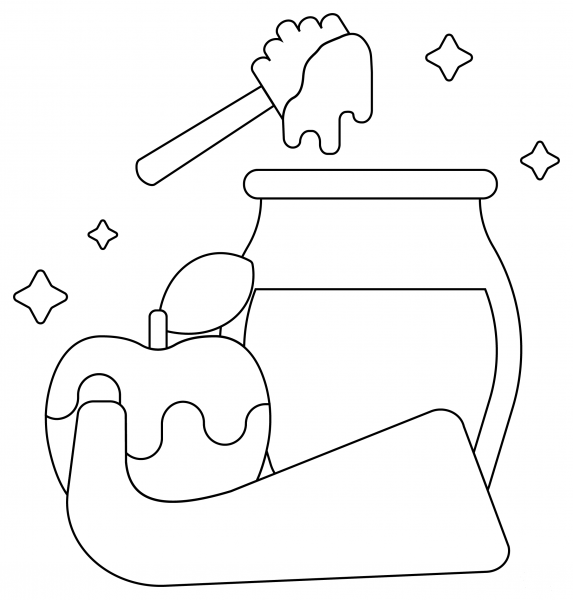 Rosh Hashanah coloring page image