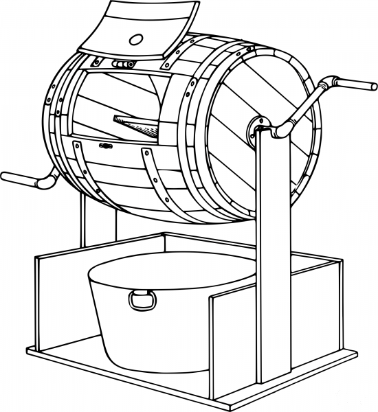 Rotary Drum Mixer coloring page image