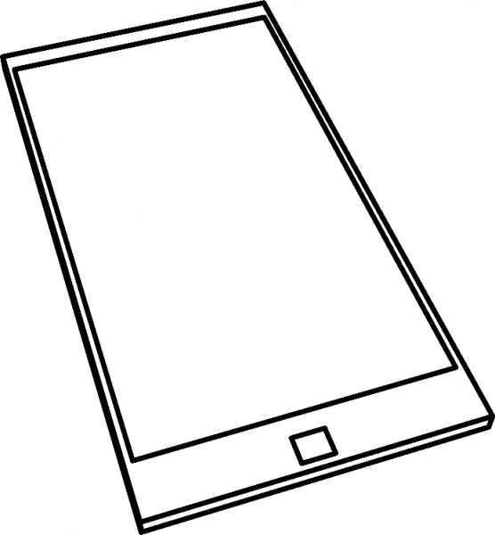 Rotating 3D Smartphone Animation coloring page image