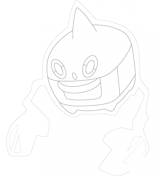 Rotom in Heat Form coloring page image