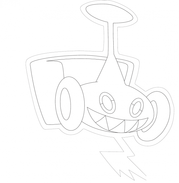 Rotom in Mow Form coloring page image