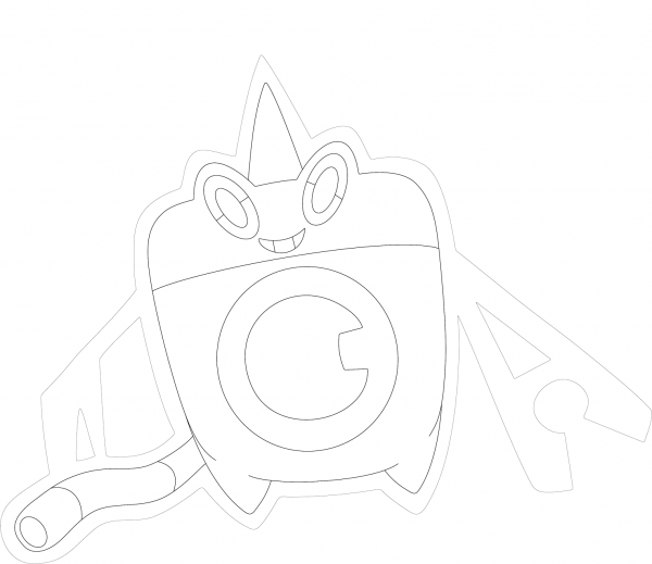 Rotom in Wash Form coloring page image