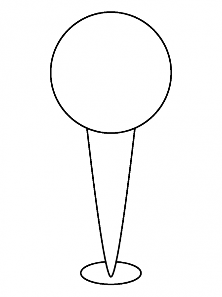 Round Pushpin Emoji coloring page image