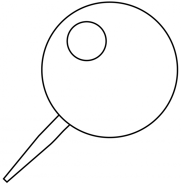 Round Pushpin Emoji coloring page image