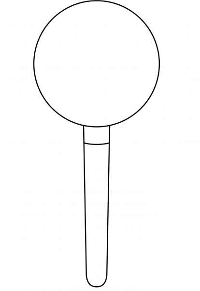 Round Pushpin Emoji coloring page image