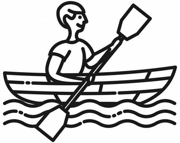 Row Boat coloring page image