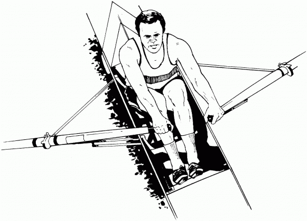 Rower coloring page image