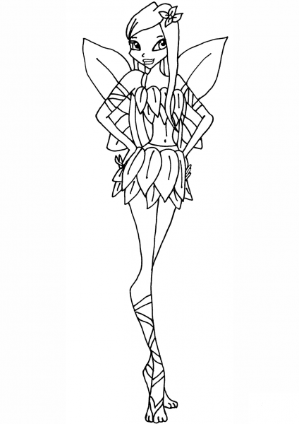 Roxy Flowerix coloring page image