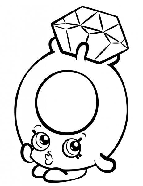 Roxy Ring with Diamond Shopkin coloring page image
