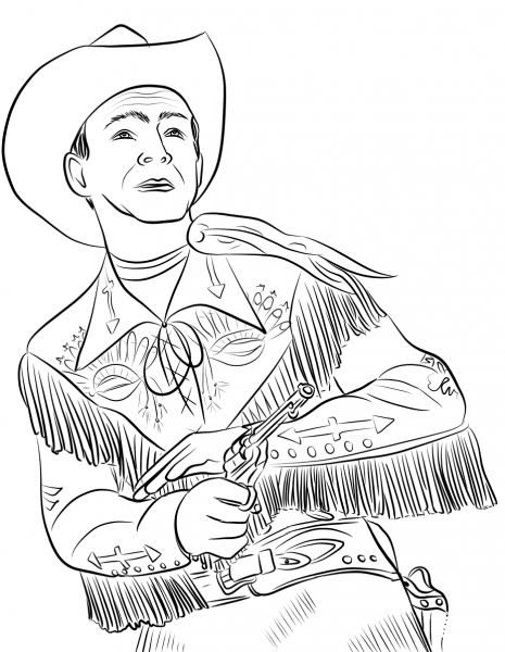 Roy Rogers coloring page image