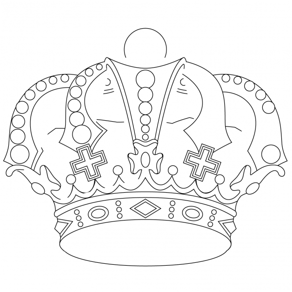 Royal Crown coloring page image
