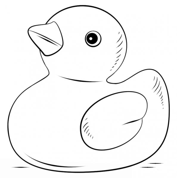 Rubber Duck coloring page image