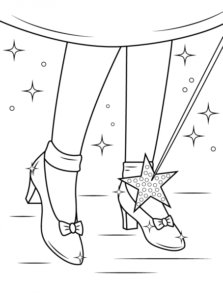 Ruby Shoes coloring page image