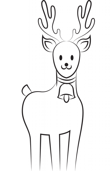 Rudolph Red-Nosed Reindeer coloring page image