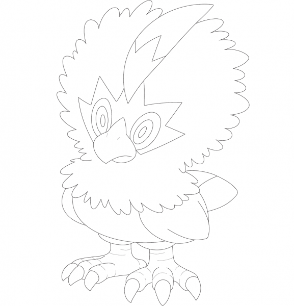 Rufflet coloring page image